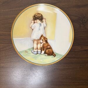 Vintage Bessie Pease Gutmann "In Disgrace" Collector Plate (1985)